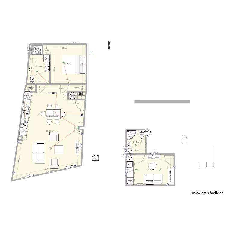 STUDIO BONSECOURS sdb 2. Plan de 