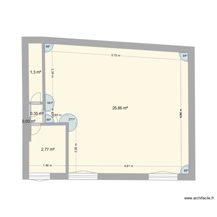 T 3 2ème étage. Plan de 0 pièce et 0 m2 T 3 2ème étage. Plan de 0 pièce et 0 m2