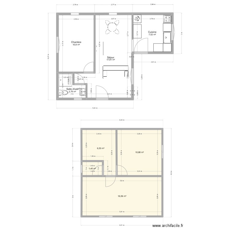 AVRIL2025 971. Plan de 8 pièces et 74 m2