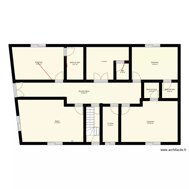MAISON. Plan de 11 Pièces et 140 m² MAISON. Plan de 11 Pièces et 140 m²