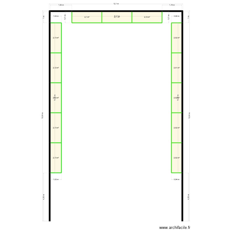 Fresnoy (local phyto) 3. Plan de 13 pièces et 34 m2