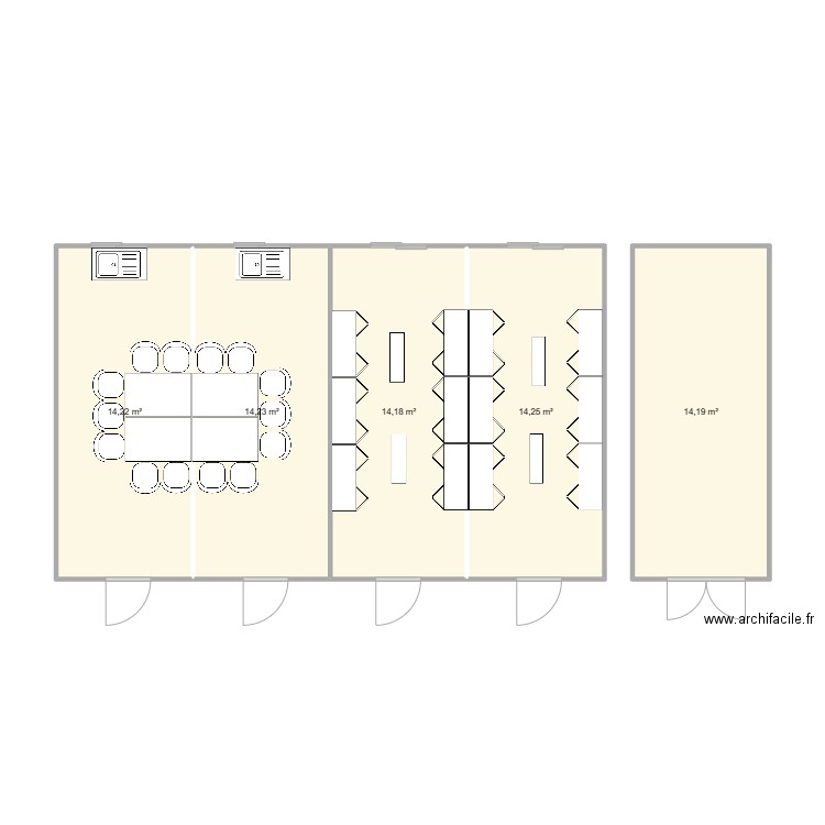 LEDI ETANCHEITE - CHANTIER LYON 6. Plan de 5 pièces et 71 m2