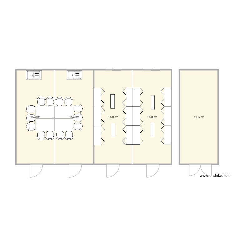 LEDI ETANCHEITE - CHANTIER LYON 6. Plan de 5 pièces et 71 m2