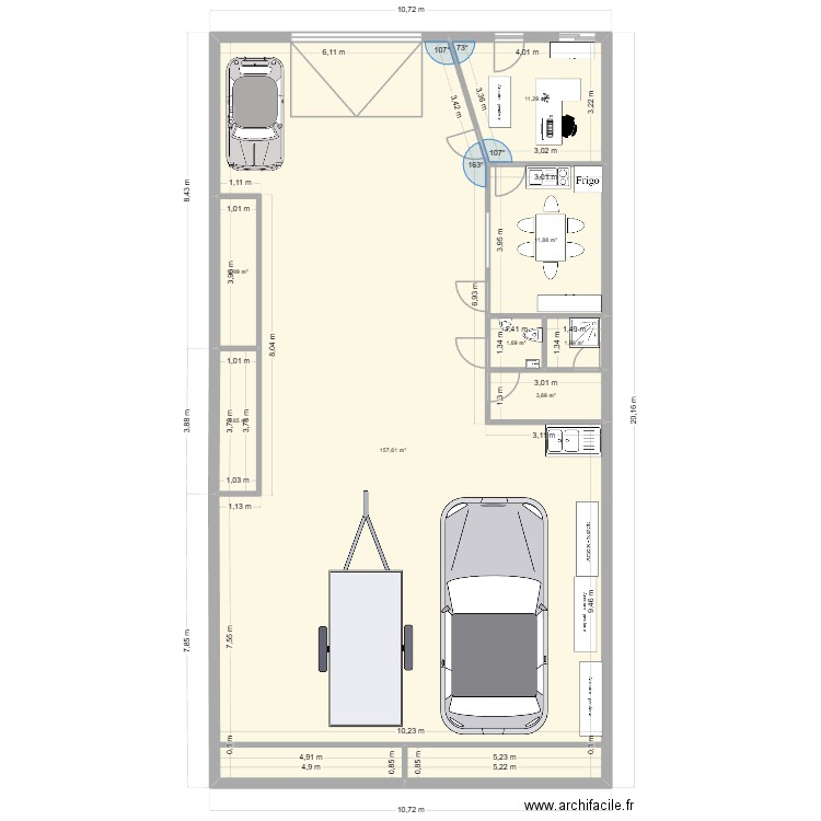 dépot3. Plan de 8 pièces et 196 m2