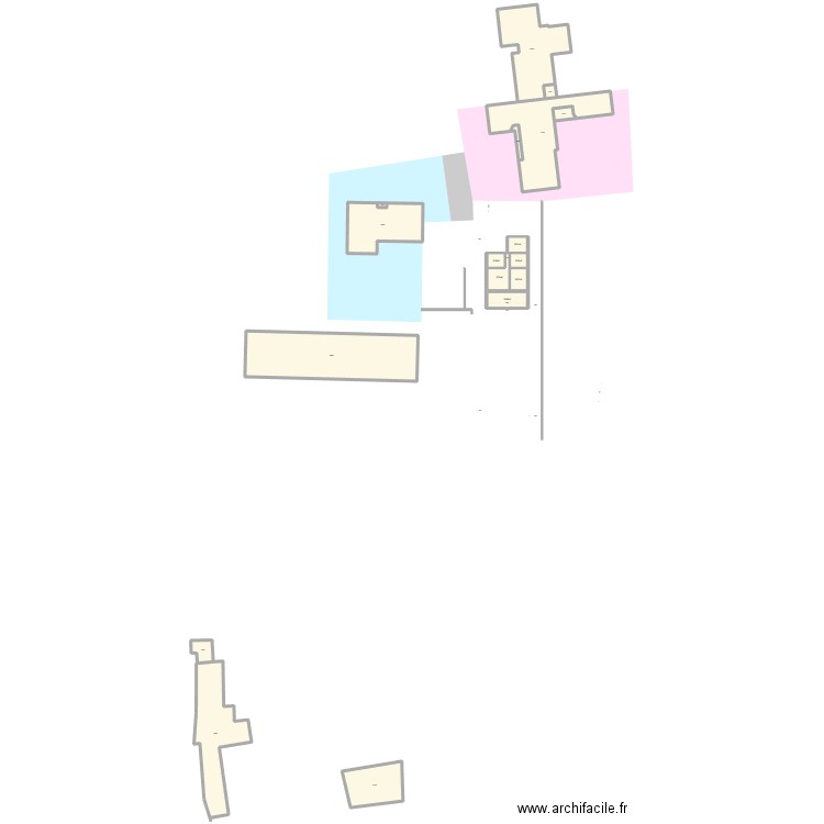 solution 3 orientée nord. Plan de 17 pièces et 1449 m2