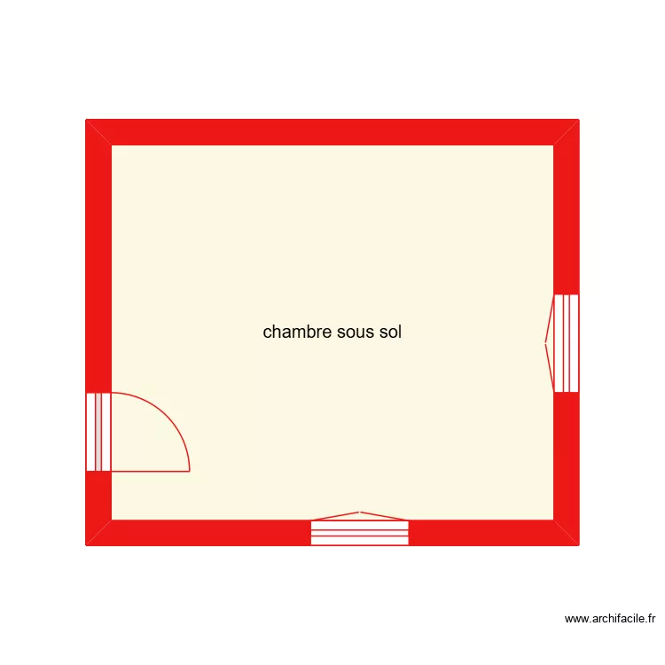 KONAJ ss sol étape 1 et 2. Plan de 1 pièce et 17 m² KONAJ ss sol étape 1 et 2. Plan de 1 pièce et 17 m²