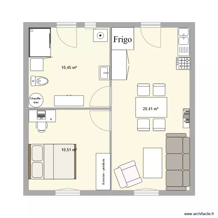 apres. Plan de 3 et 41 m² apres. Plan de 3 et 41 m²