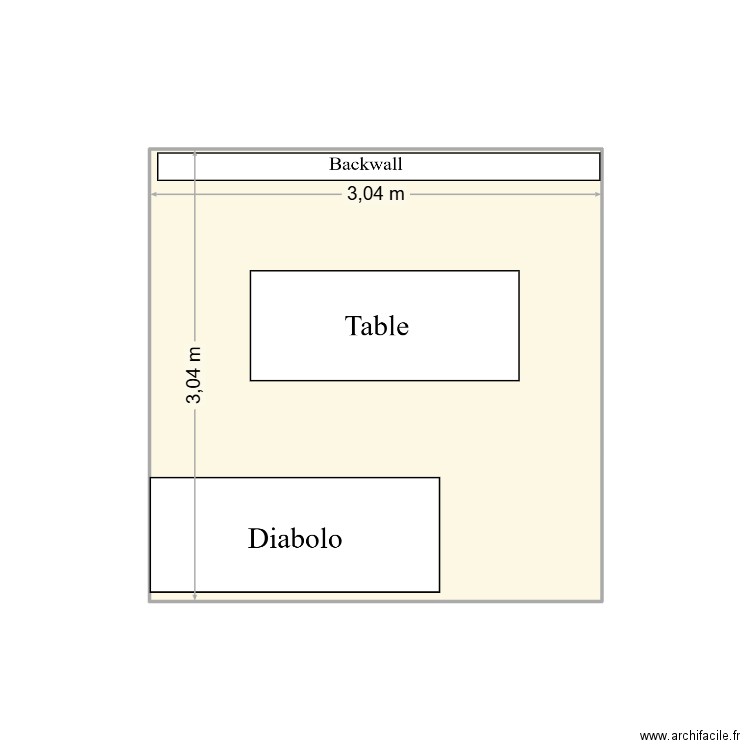 Plan Housetex. Plan de 1 pièce et 9 m2