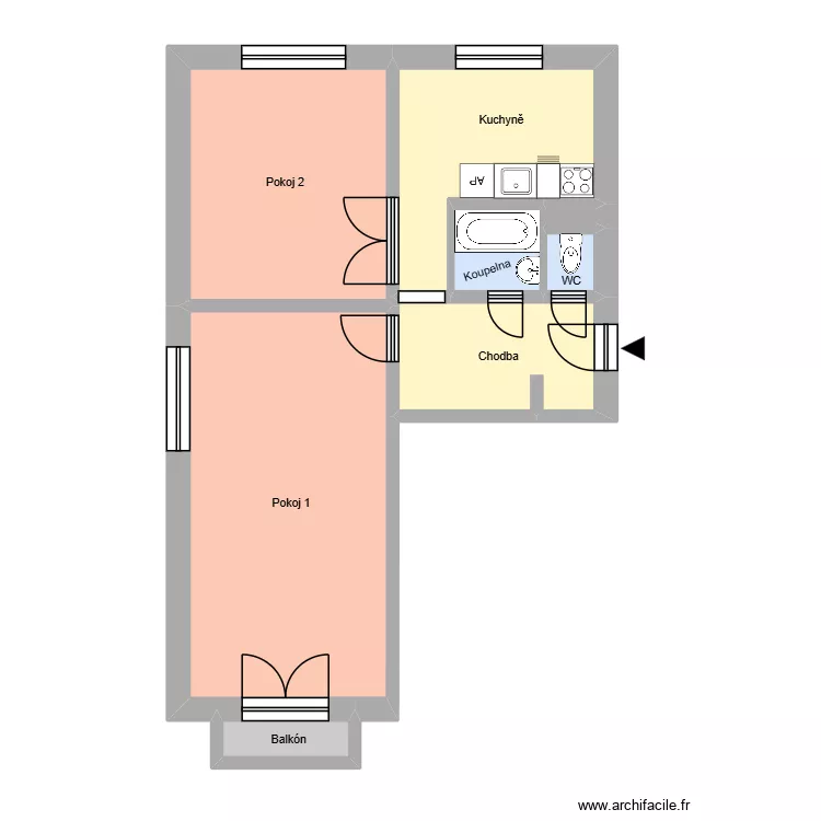 Průkopnick&aacute; 2101, byt 11. Plan de 12 pièces et 178 m²