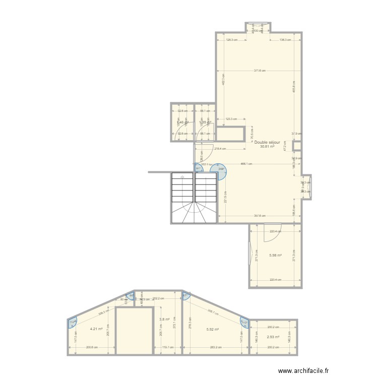 CHIROL CROIX ROUGE  BIS. Plan de 11 pièces et 60 m2
