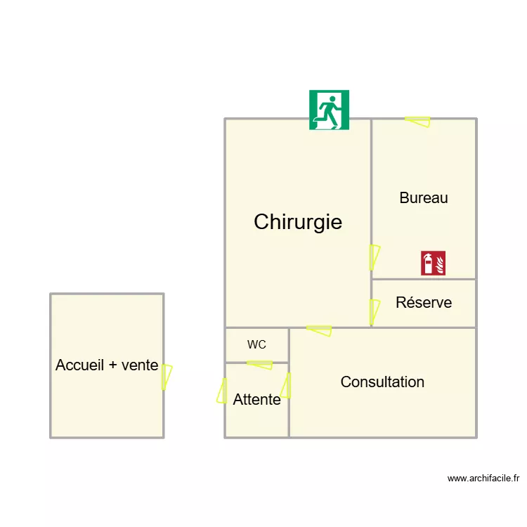Plan cabinet HPvet. Plan de 