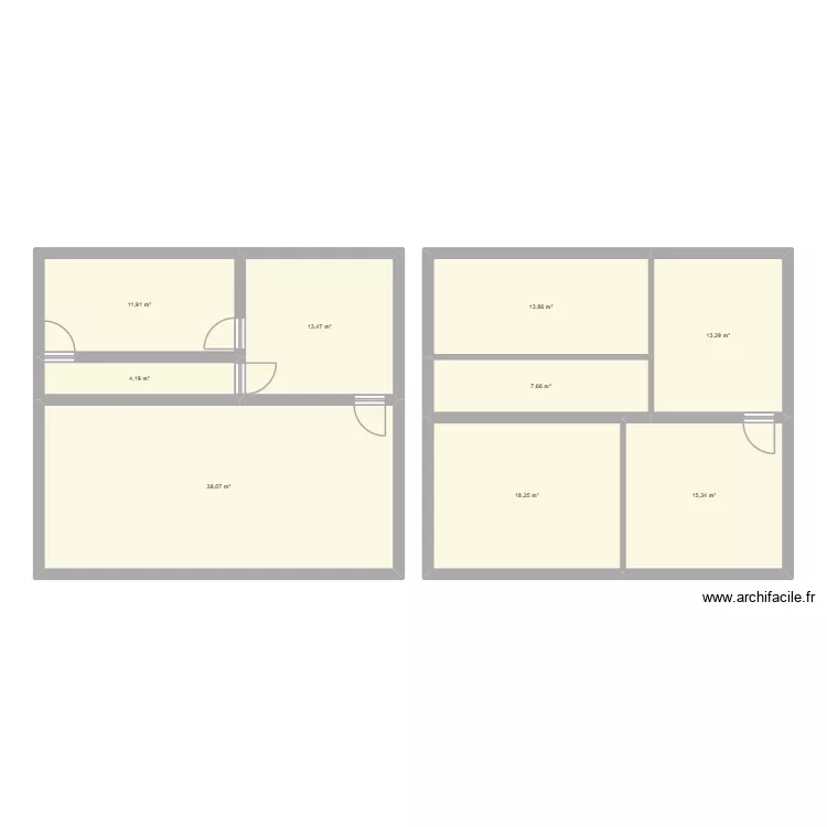 Beaumont. Plan de 9  et 136 m²