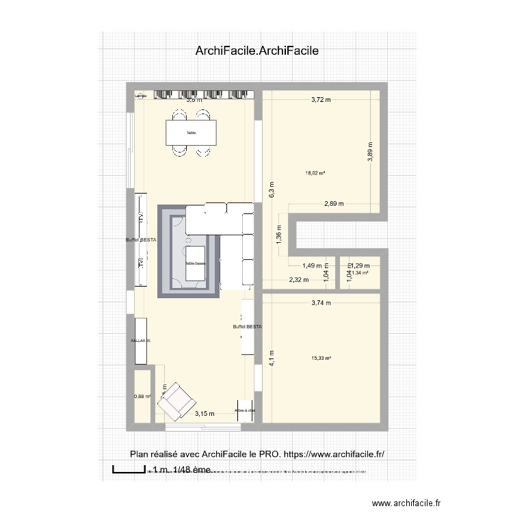 Plan B. Plan de 0 pièce et 0 m2