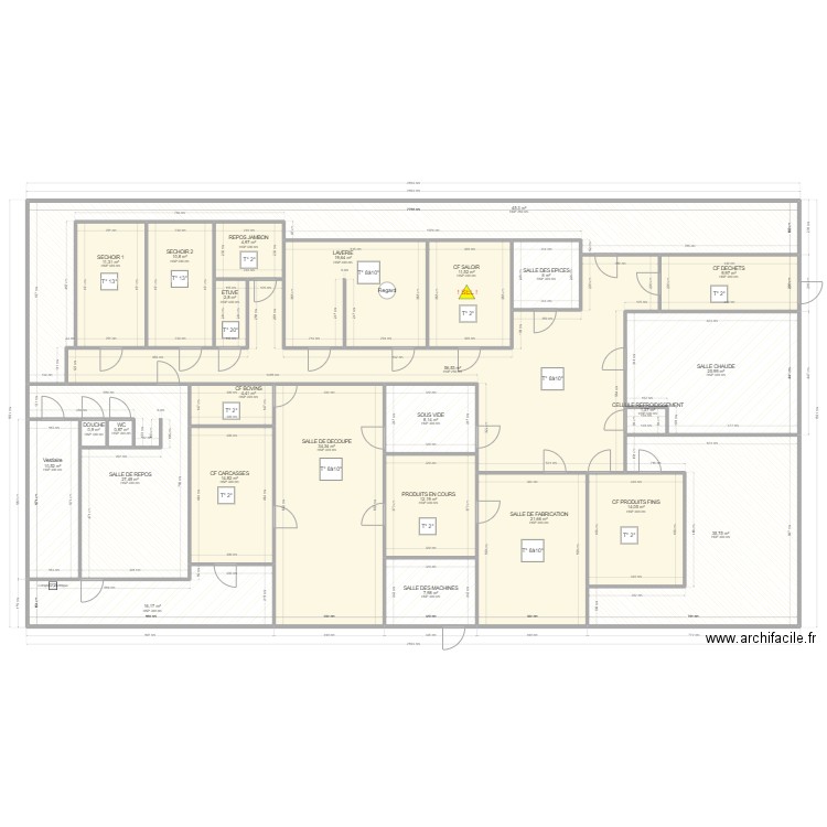 projet thoonsen. Plan de 26 pièces et 415 m2