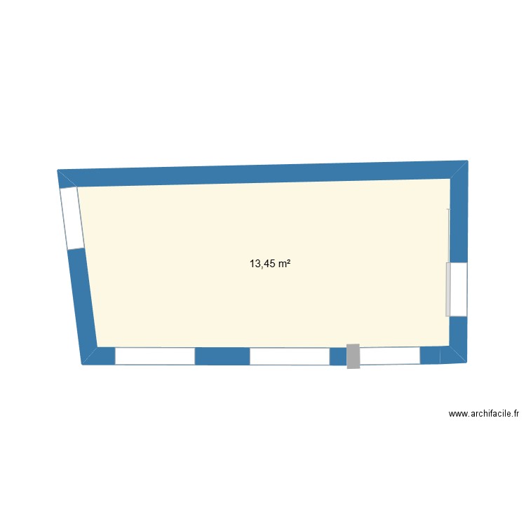 CUISINE. Plan de 1 pièce et 13 m2