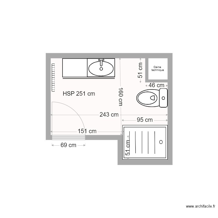 Goumoens-la-Ville Guy-Laurent 2. Plan de 2 pièces et 4 m2