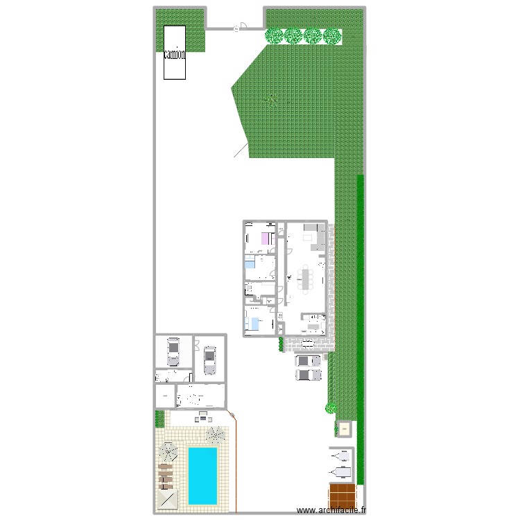 clarence. Plan de 12 pièces et 263 m2