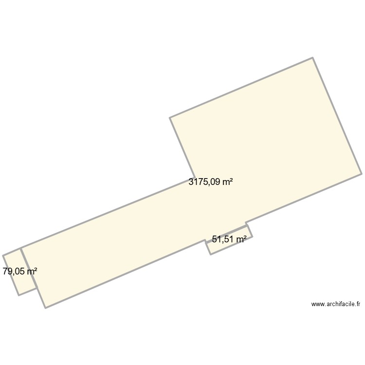 64A. Plan de 3 pièces et -989 m2