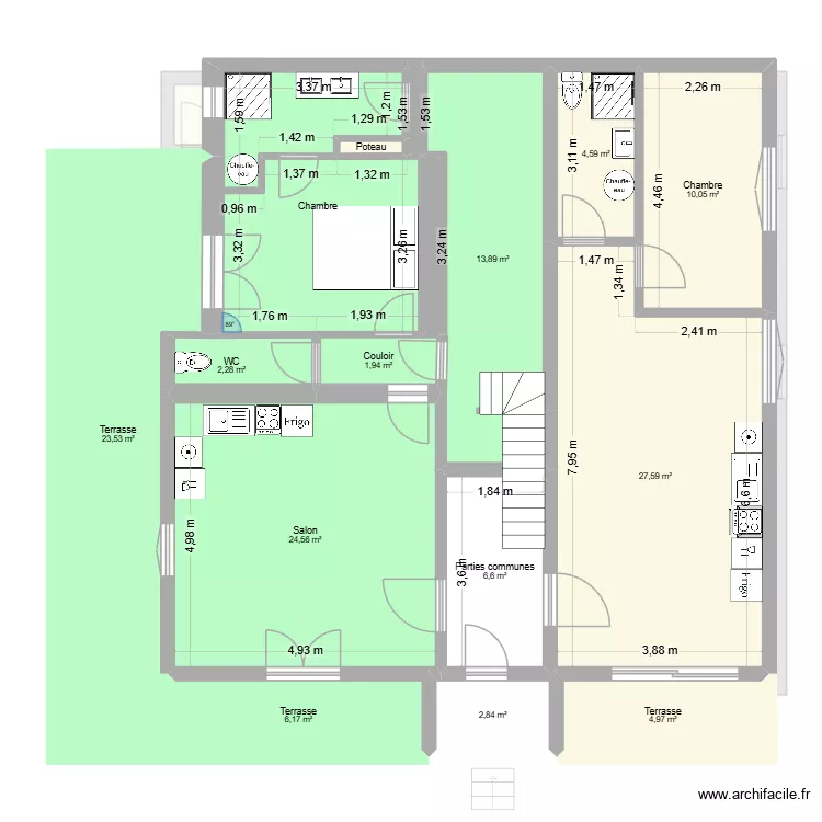Tournefeuille apr&egrave;s travaux v2. Plan de 