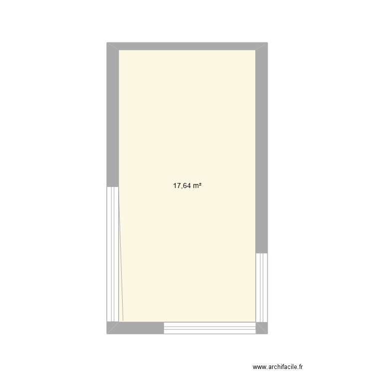Studio_01. Plan de 1 pièce et 18 m2