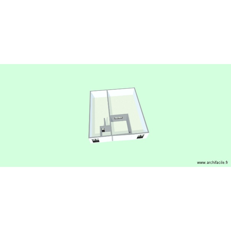 eglise. Plan de 5 pièces et 157 m2