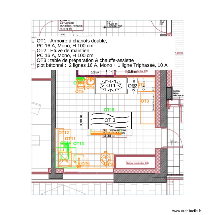 Office traiteur CDP. Plan de 0 pièce et 0 m2