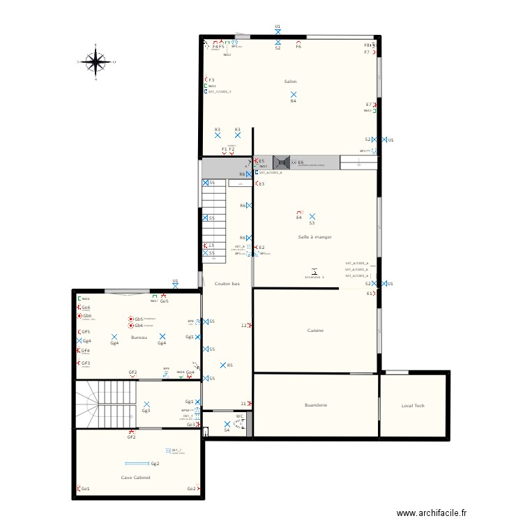 Home (Schéma électrique) v2.03. Plan de 10 pièces et 162 m2