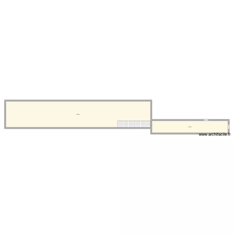 La boucherie. Plan de 2 et 173 m² La boucherie. Plan de 2 et 173 m²