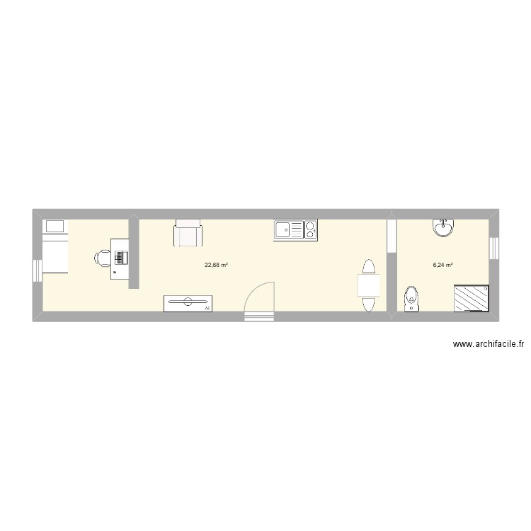 container. Plan de 0 pièce et 0 m2