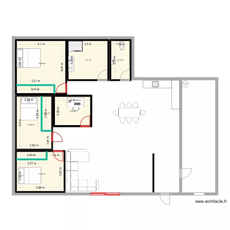 ebauche maison. Plan de 9 et 66 m² ebauche maison. Plan de 9 et 66 m²