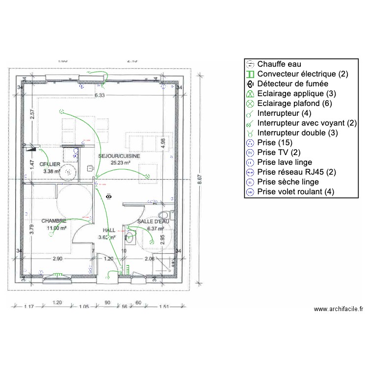 plan T2 MAJEAU 2. Plan de 0 pièce et 0 m2