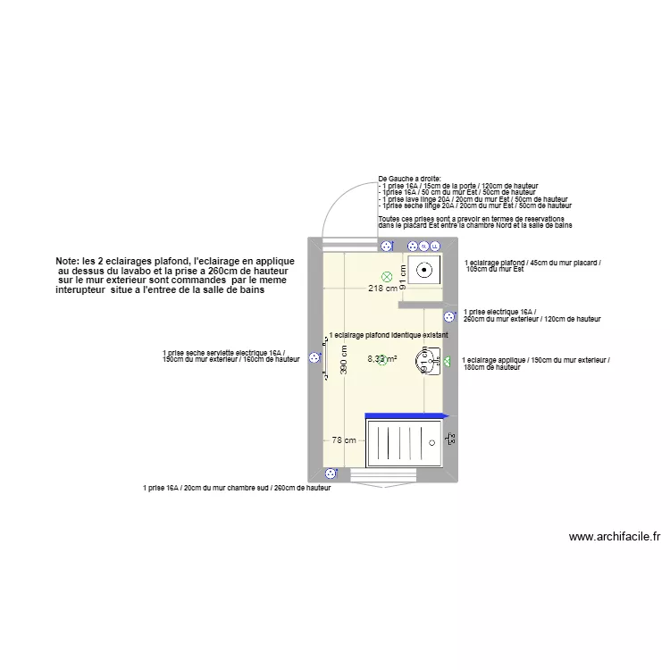 Amenagement salle de bains 4. Plan de 