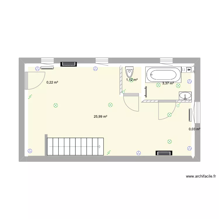 CARVIN. Plan de 6  et 31 m²