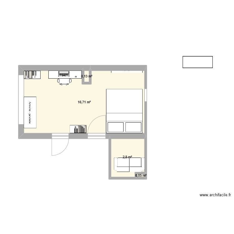 ma chambre alternative. Plan de 4 pièces et 20 m2