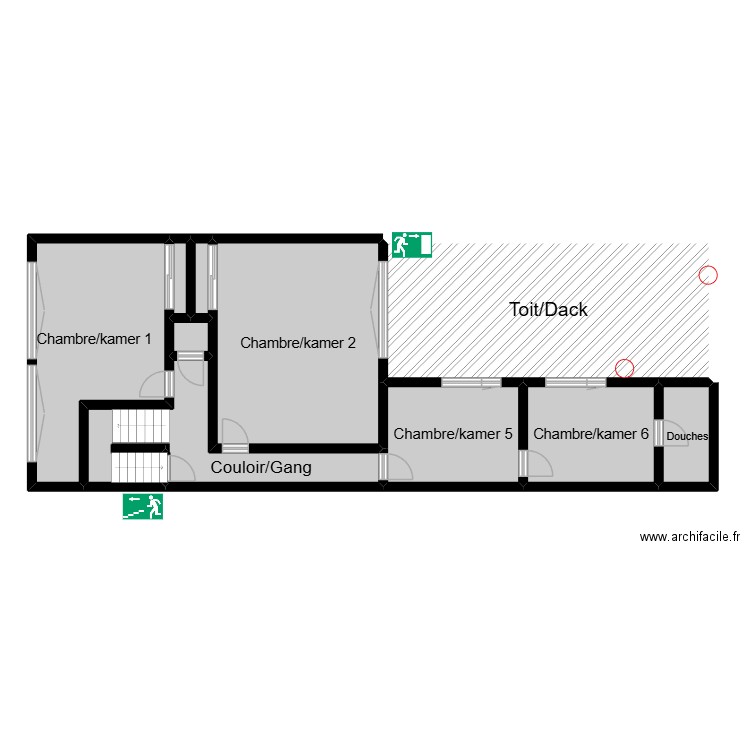 étage. Plan de 10 pièces et 144 m2