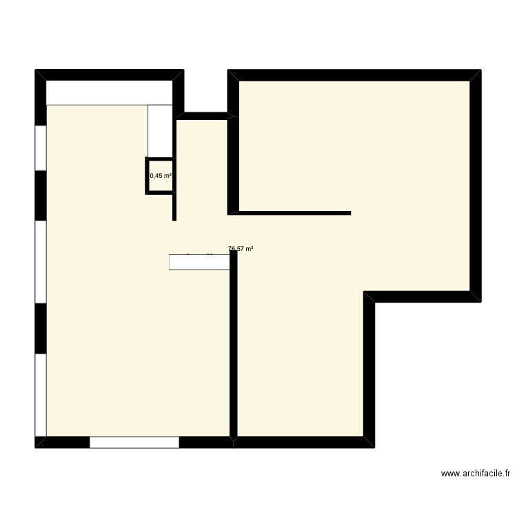 Antibes. Plan de 2 pièces et 78 m2