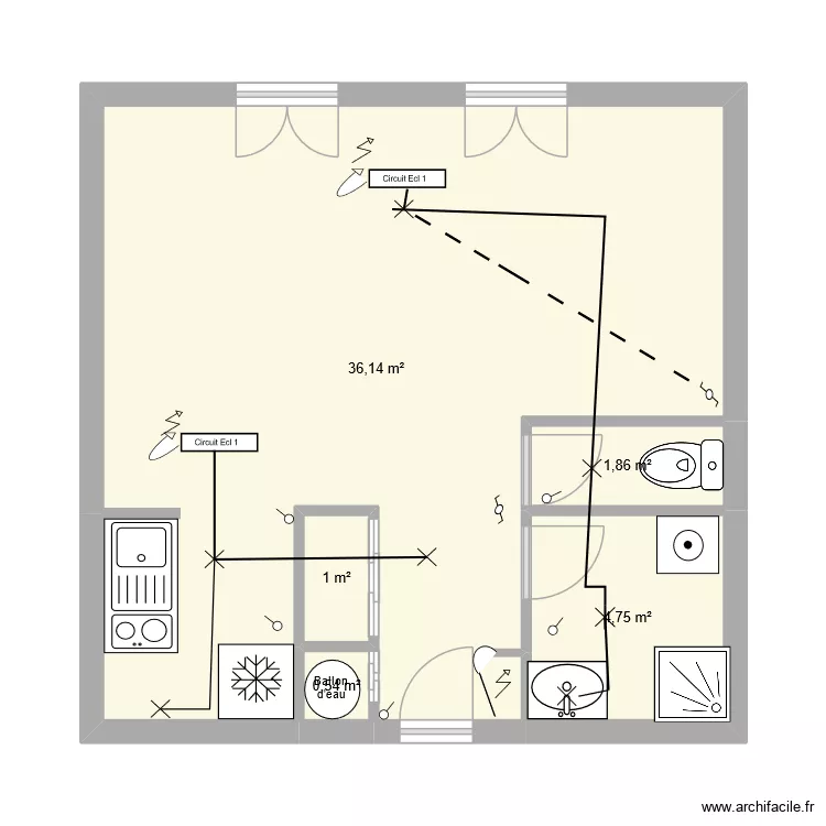 mon plan. Plan de 5 Pièces et 44 m² mon plan. Plan de 5 Pièces et 44 m²