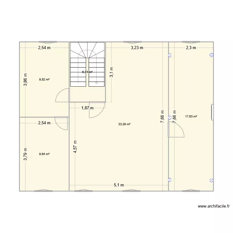 2et. Plan de 5 et 76 m² 2et. Plan de 5 et 76 m²