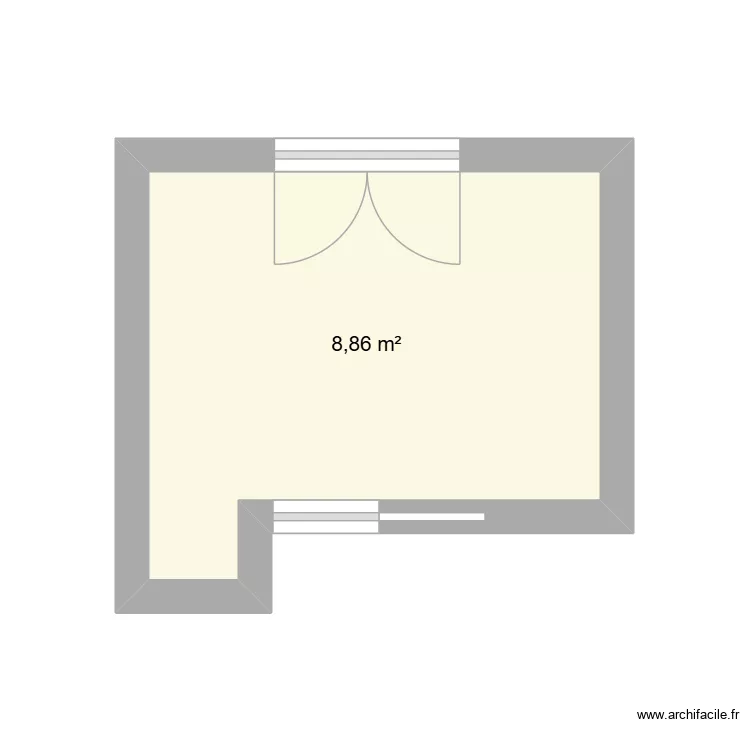 Plan cuisine. Plan de 1  et 9 m²