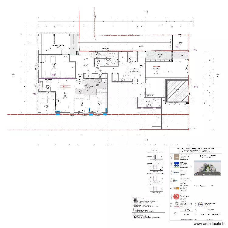 Plan d'implantation BAT B RDC. Plan de 