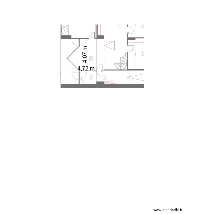 hall entrée - fond plan. Plan de 0 pièce et 0 m2