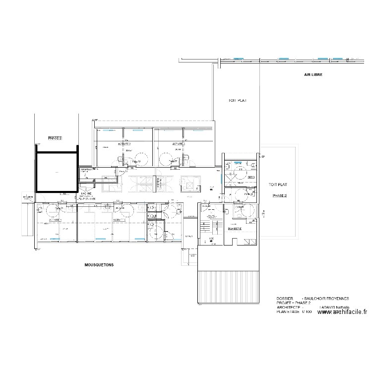 Mousquetons etage. Plan de 1 pièce et 83 m2