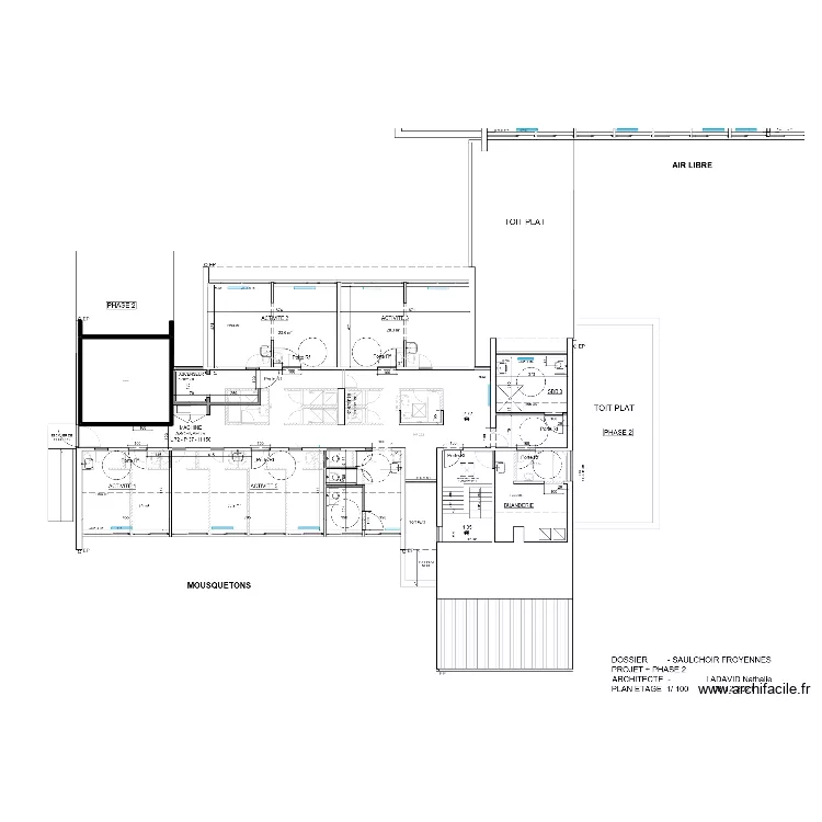 Mousquetons etage. Plan de 