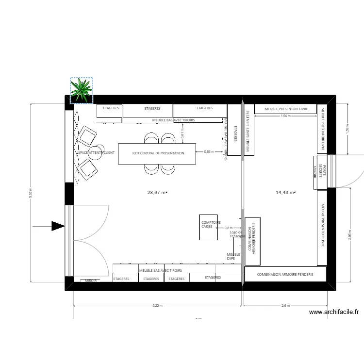 PLAN PARFUMERIE " L'IDEEAL" PROPOSITION 3. Plan de PLAN PARFUMERIE " L'IDEEAL" PROPOSITION 3. Plan de