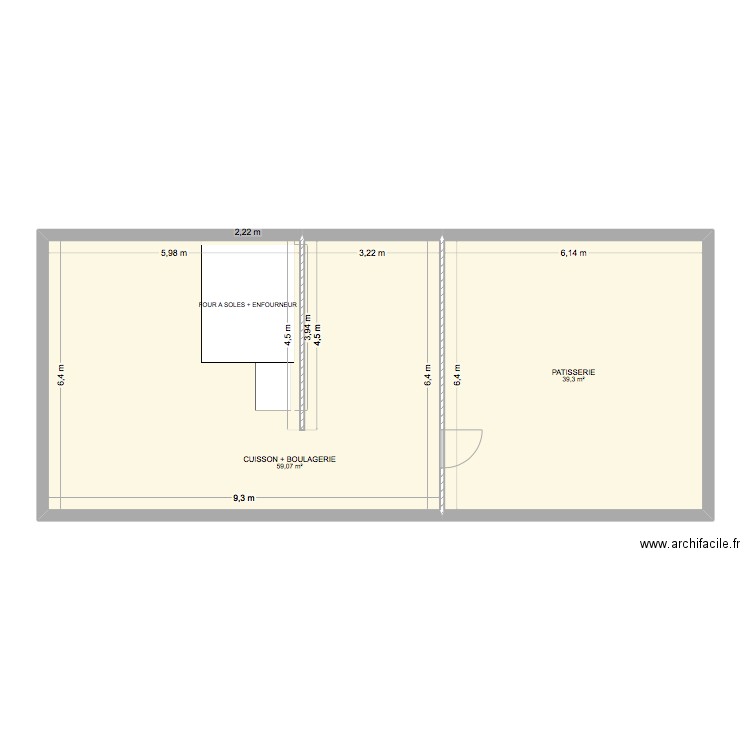 PROJET JAILLANS. Plan de 2 pièces et 98 m2