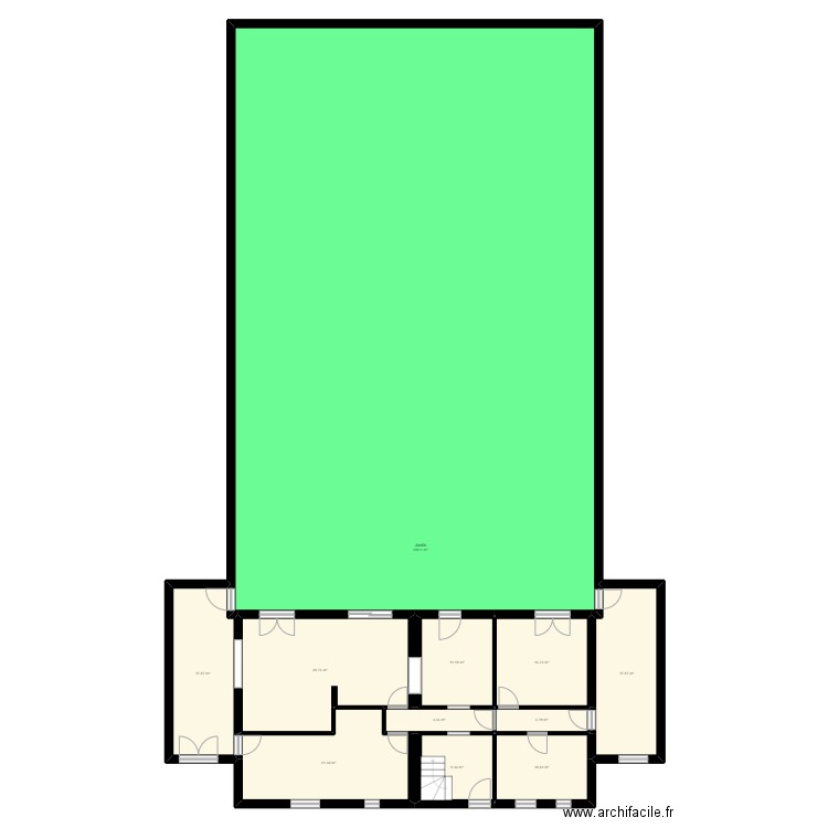 10RT - Jouy le moutier - Existant. Plan de 11 pièces et 508 m2