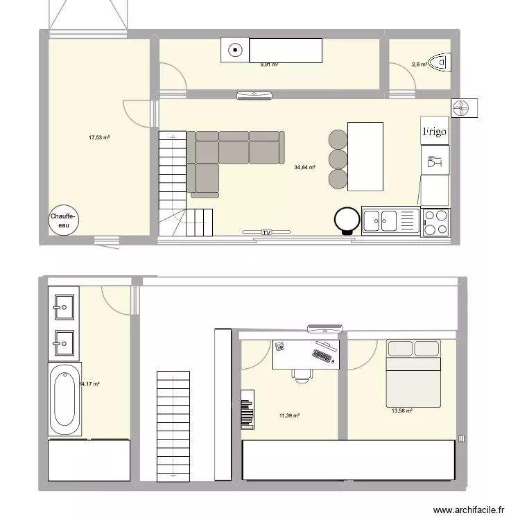 MP3. Plan de 7 Pièces et 104 m² MP3. Plan de 7 Pièces et 104 m²