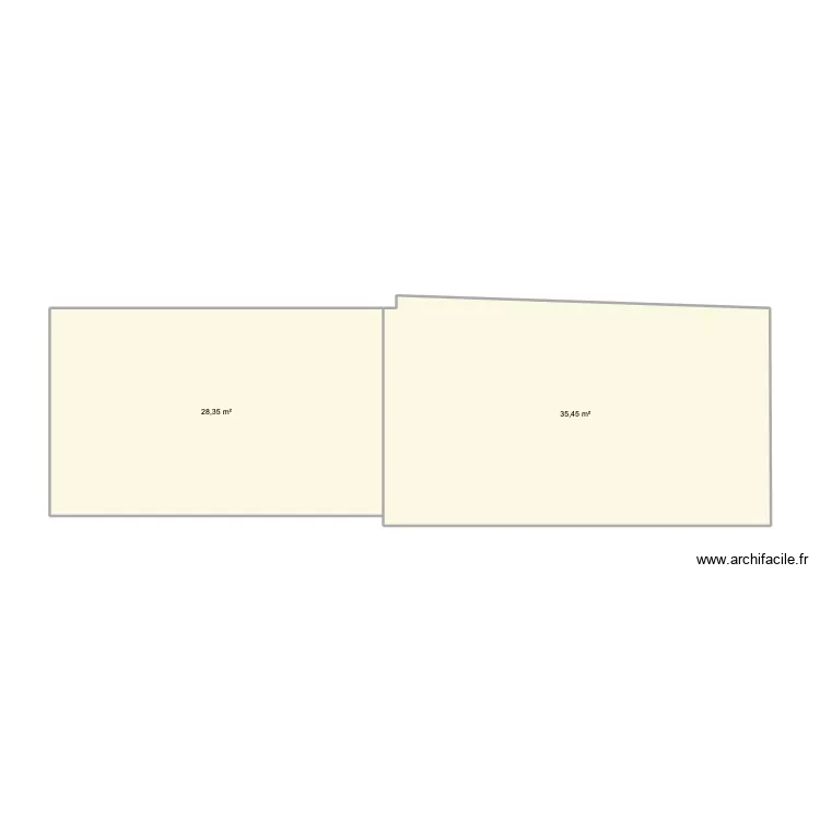 RdC la Hay#2. Plan de 2  et 64 m²