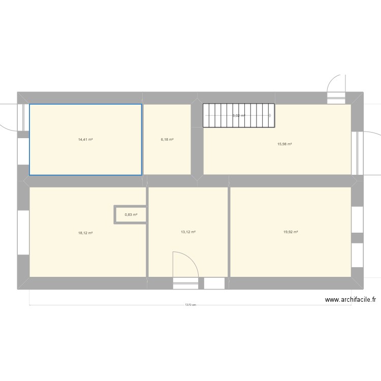 M.Baridon. Plan de 15 pièces et 190 m2