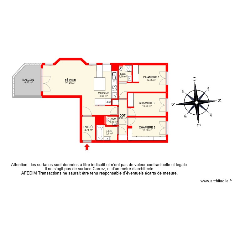 BI29289 -. Plan de 18 pièces et 118 m2